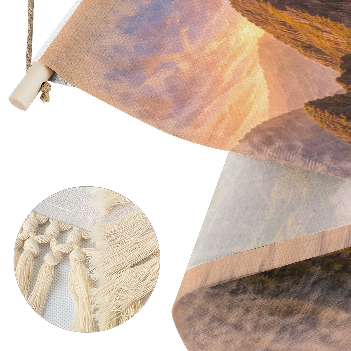 Machu Picchu Hanging Linen Banner