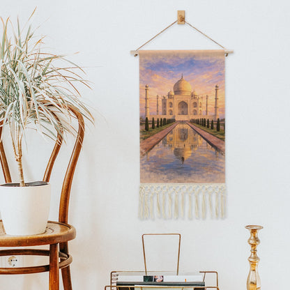 Taj Mahal Hanging Linen Banner