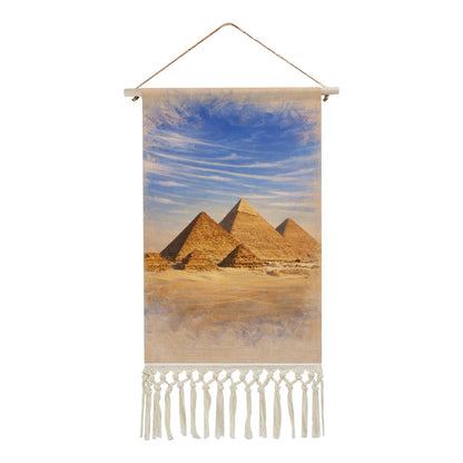 The Great Pyramids Hanging Linen Banner