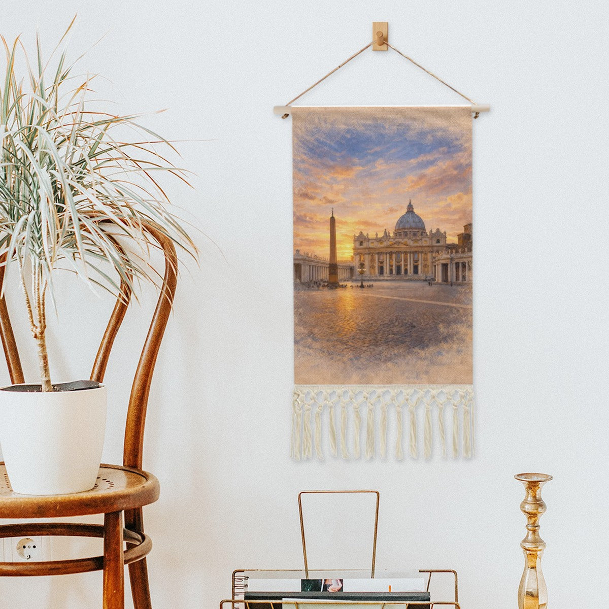 The Vatican Hanging Linen Banner