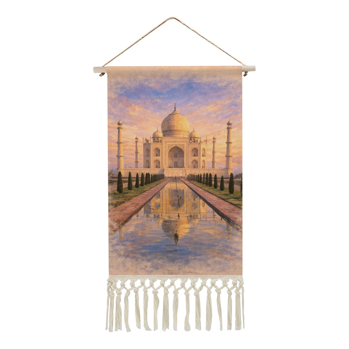 Taj Mahal Hanging Linen Banner