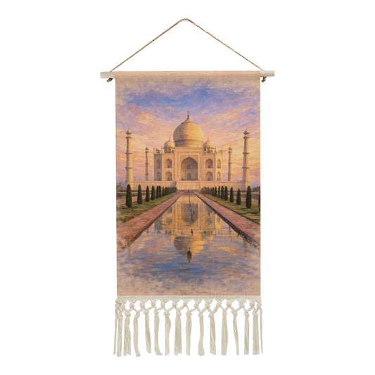 Taj Mahal Hanging Linen Banner