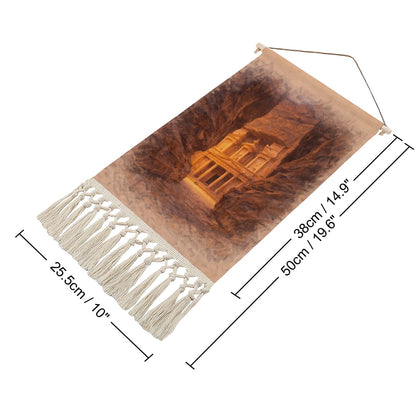 Petra (Jordan) Hanging Linen Banner