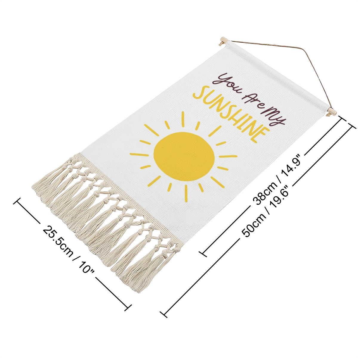 You Are My Sunshine Hanging Linen Banner