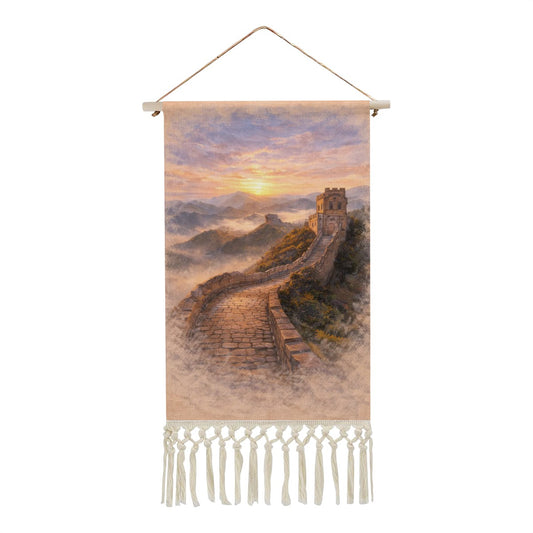 Great Wall Hanging Linen Banner