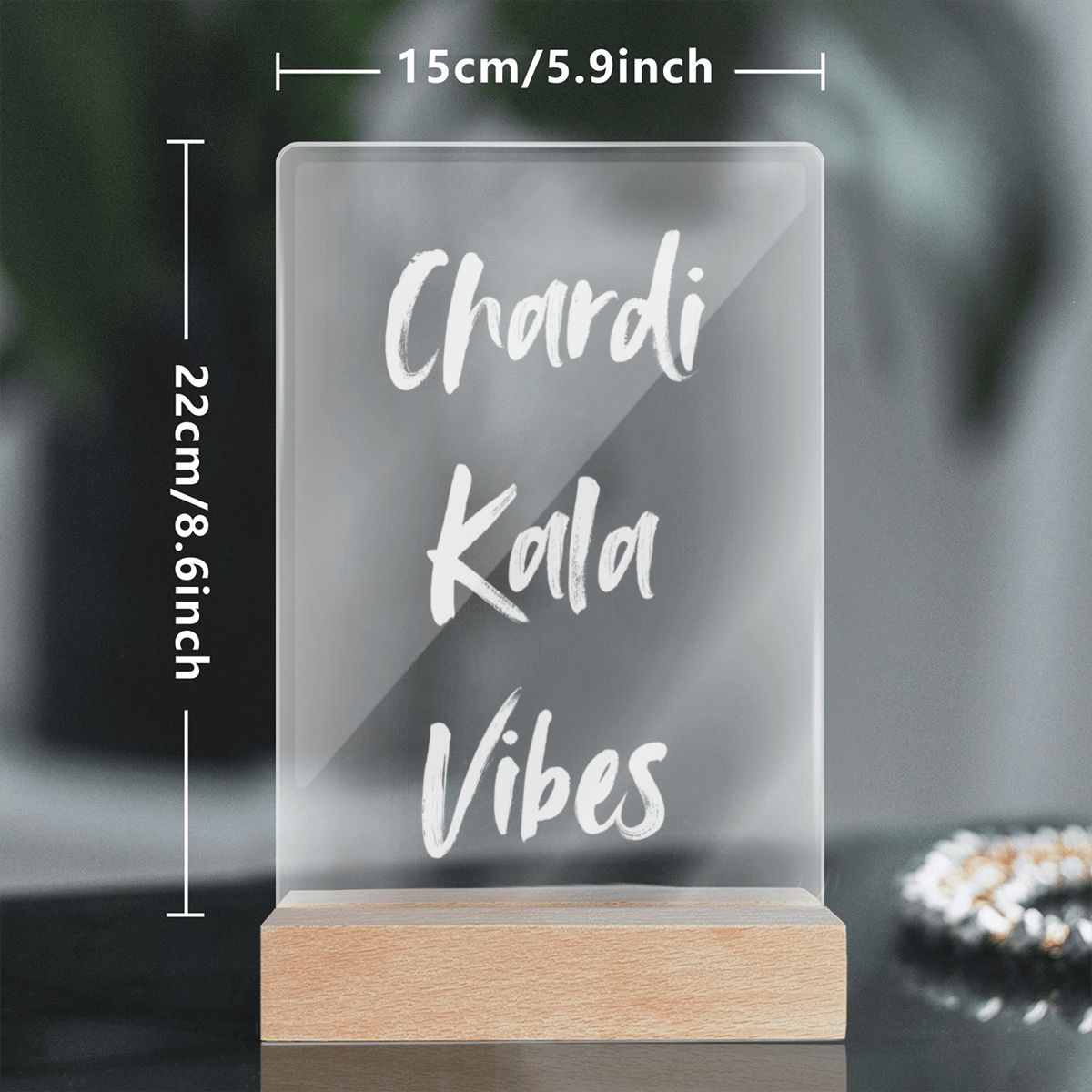 Chardi Kala Vibes Acrylic Lamp
