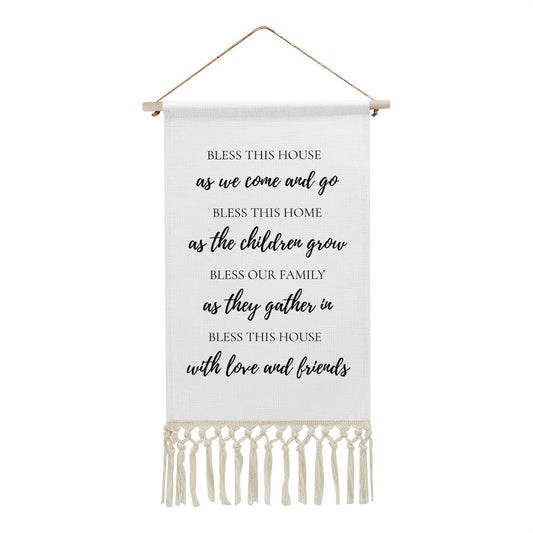 Bless This Home Linen Banner