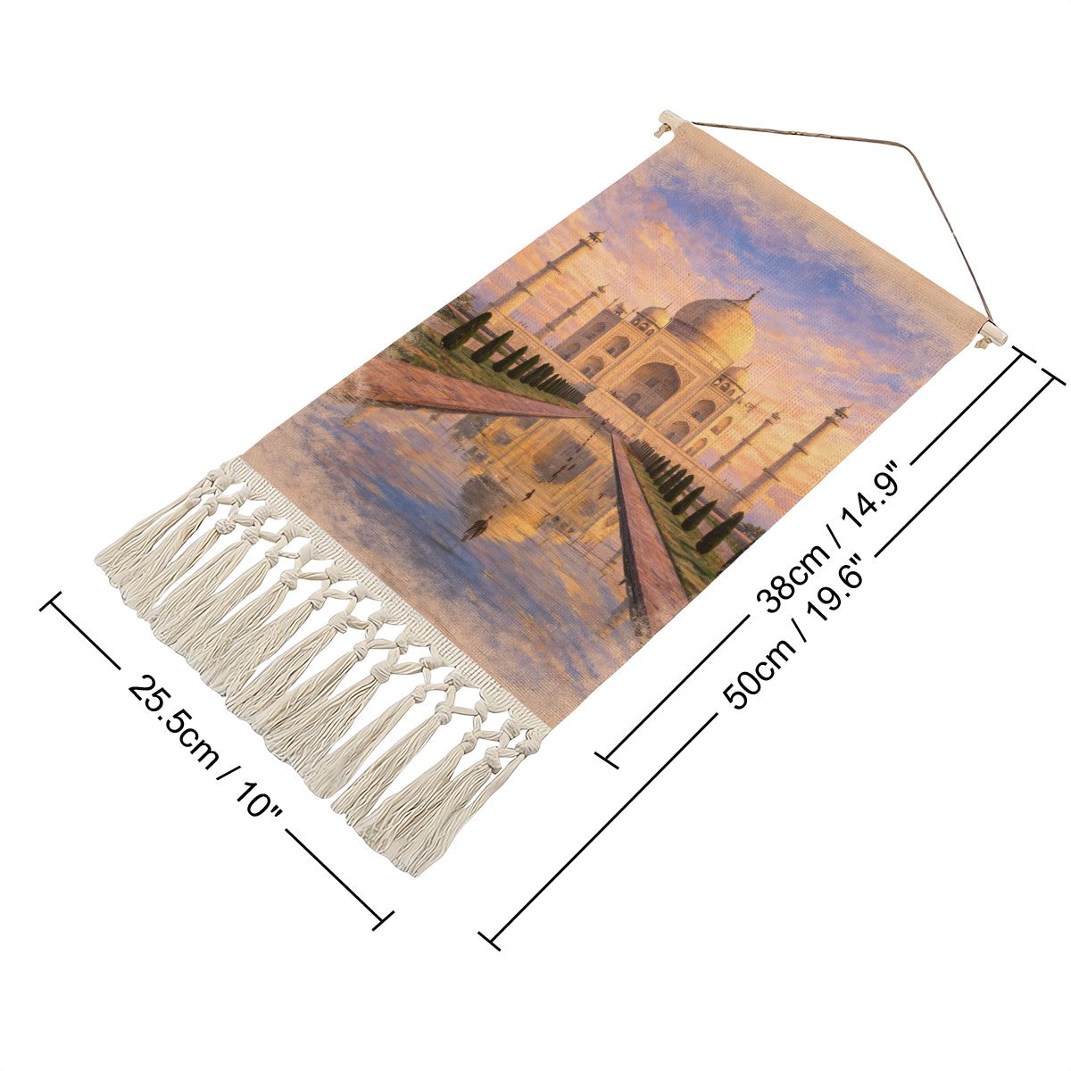 Taj Mahal Hanging Linen Banner