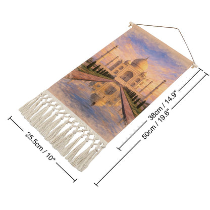 Taj Mahal Hanging Linen Banner