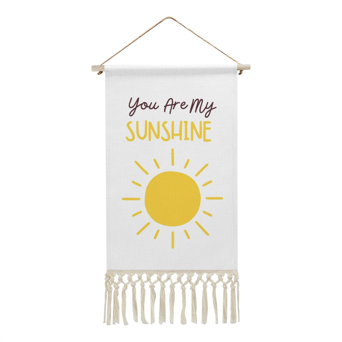 You Are My Sunshine Hanging Linen Banner