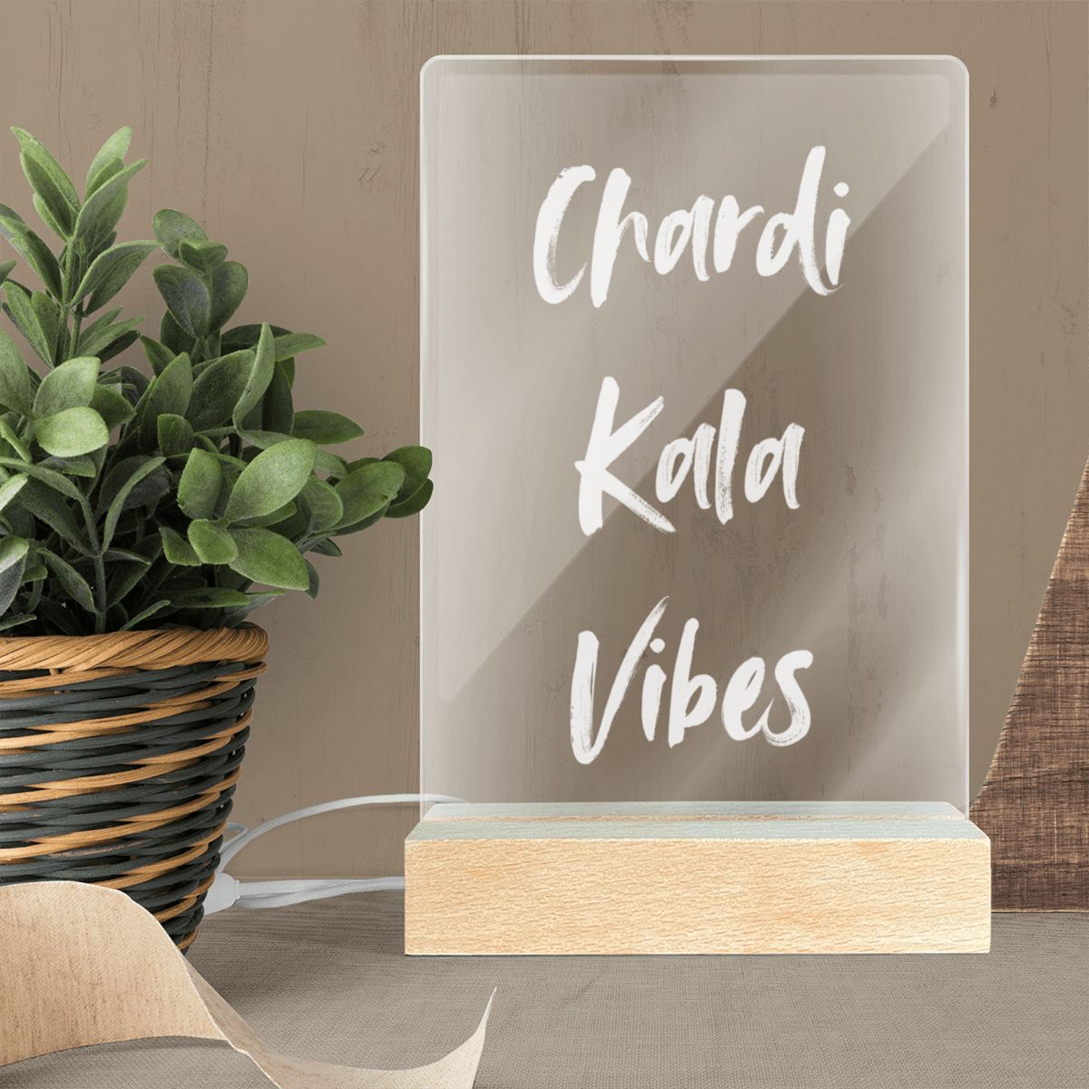 Chardi Kala Vibes Acrylic Lamp