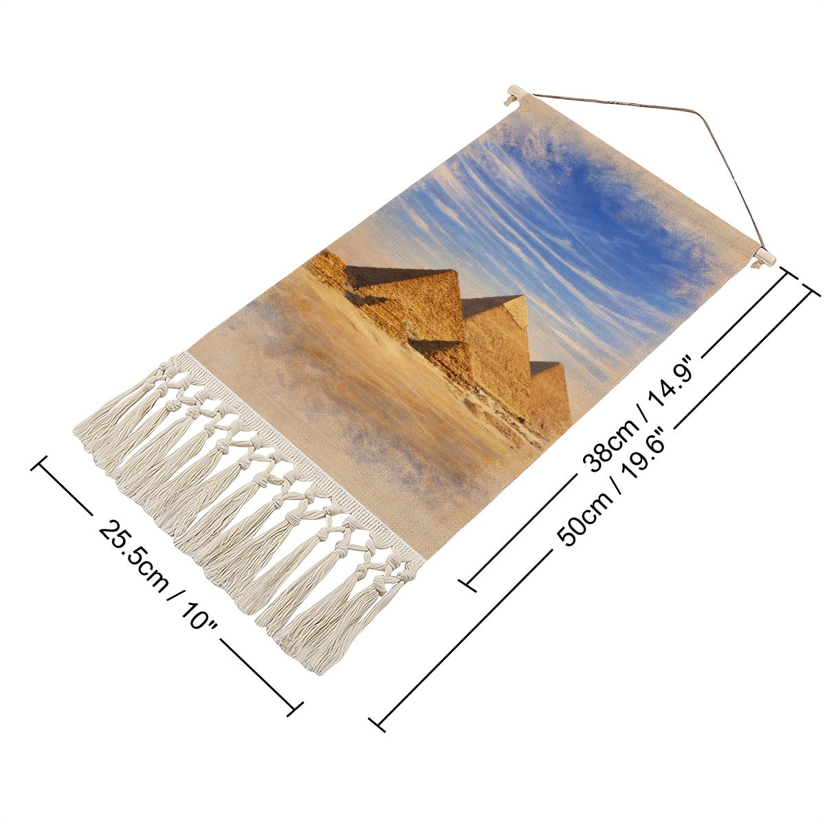 The Great Pyramids Hanging Linen Banner