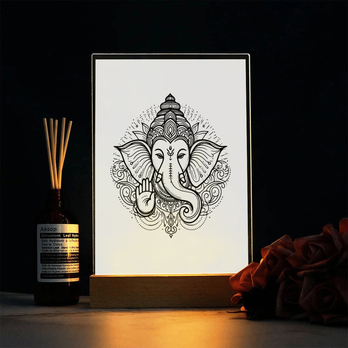 Ganesh Acrylic Lamp