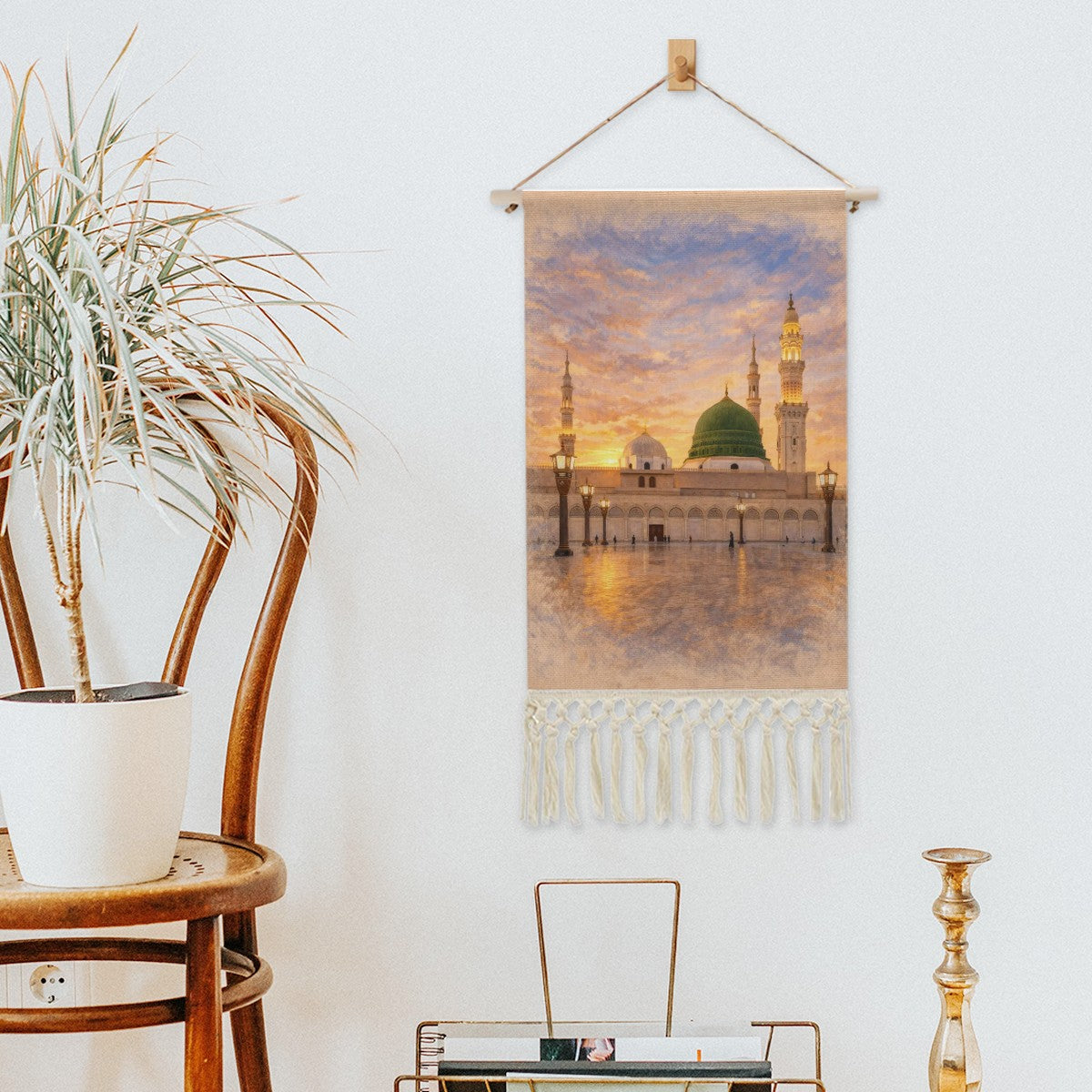 Al-Masjid an-Nabawi (Medina) Hanging Linen Banner