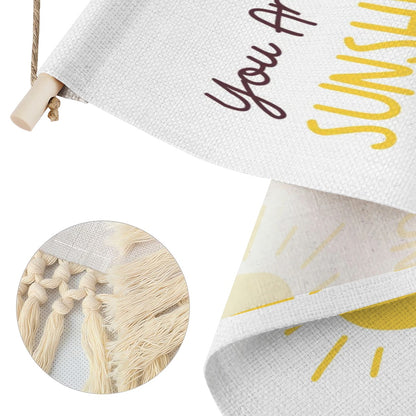 You Are My Sunshine Hanging Linen Banner