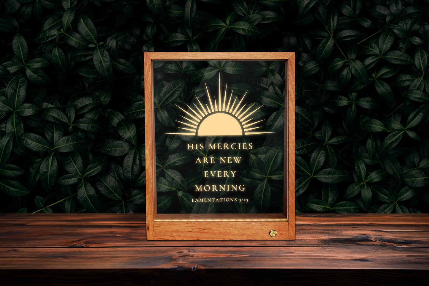 Lamentations 3:23 Inspirational Light Frame