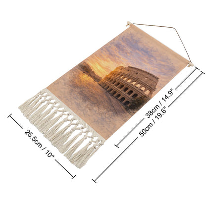 Colosseum Hanging Linen Banner