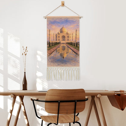 Taj Mahal Hanging Linen Banner