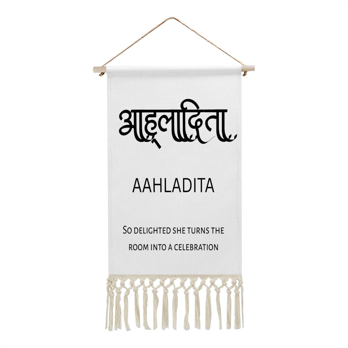 AAHLADITA Hindi Name Banner