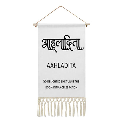 AAHLADITA Hindi Name Banner
