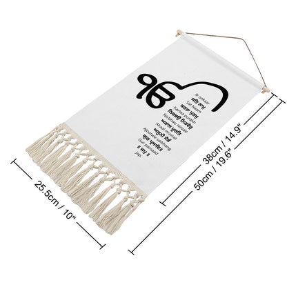 Mool Mantar Hanging Linen Banner