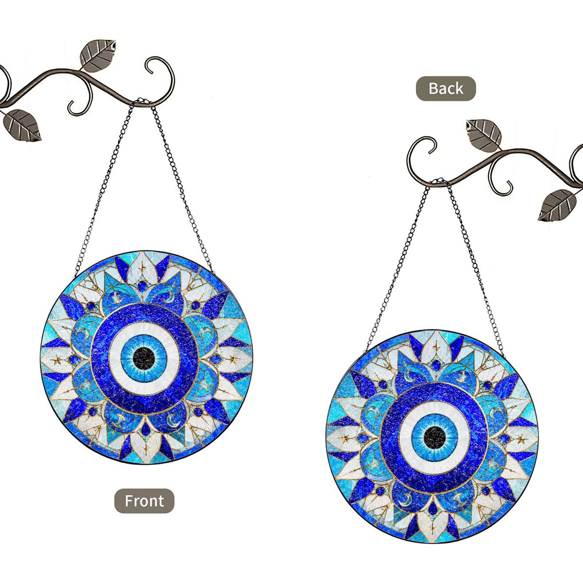 Nazar Evil Eye Suncatcher | Hand-Finished Glass Window Hanging