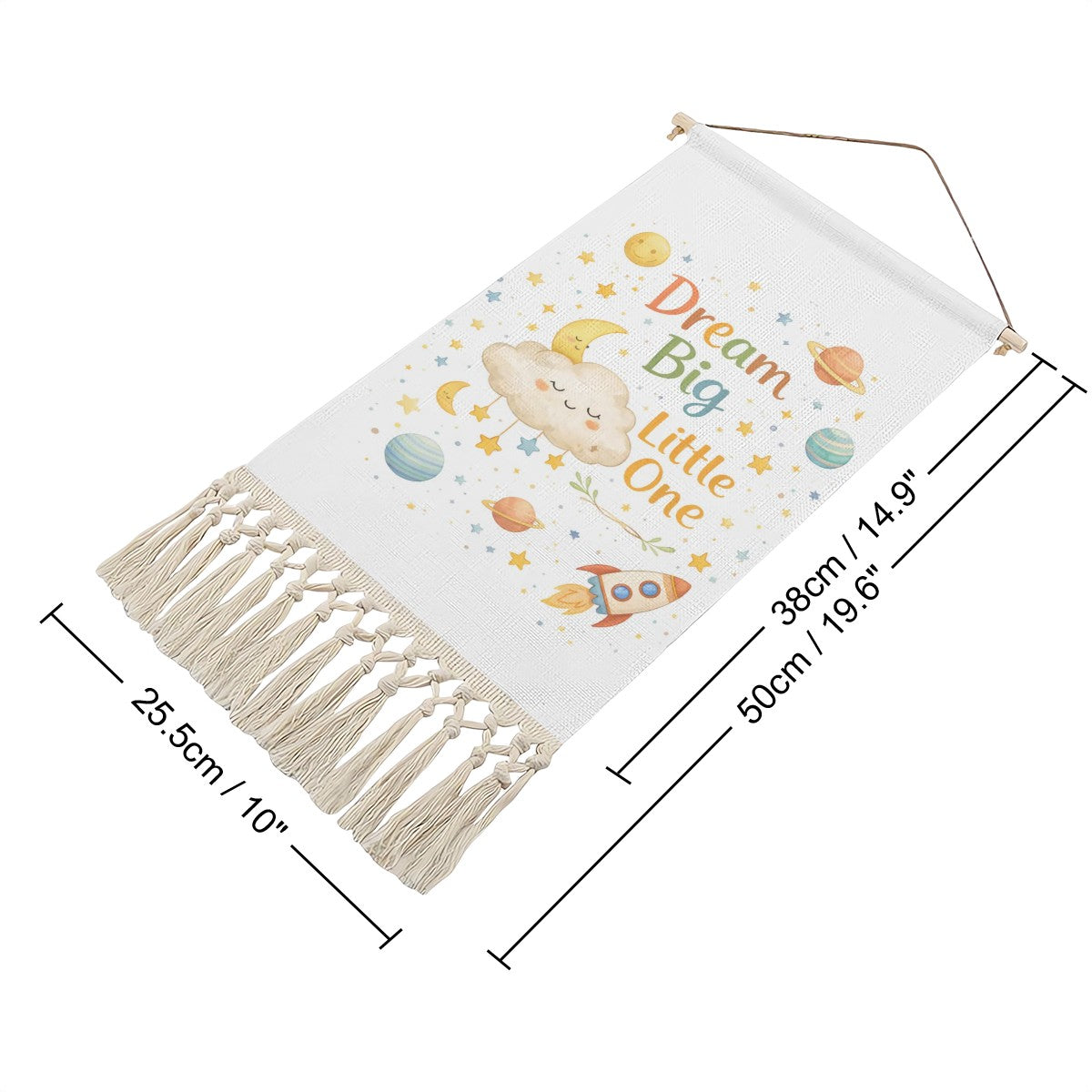 Dream Big Little One Hanging Linen Banner