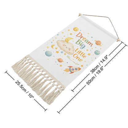 Dream Big Little One Hanging Linen Banner