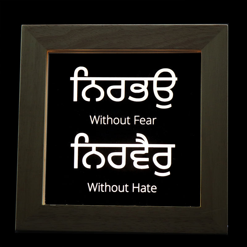 Nirbhau Nirvair Light Frame